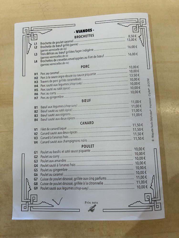 Au Bonheur de Saigon - Menu Image 3